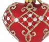 bombki serca na choinkę / Herz 5cm - Diamant-Caro / Heart 5cm - diamond caro